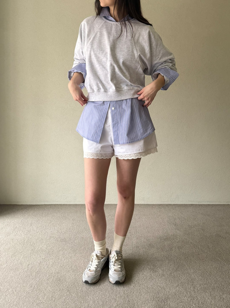 Roomk - Korean Women Fashion - #womensfashion - Boat Sweatshirt - 4
