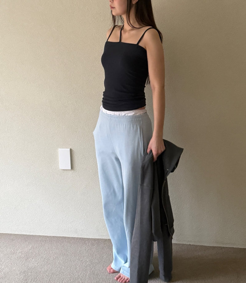 Roomk - Korean Women Fashion - #momslook - Triple Line Sleeveless Top - 8