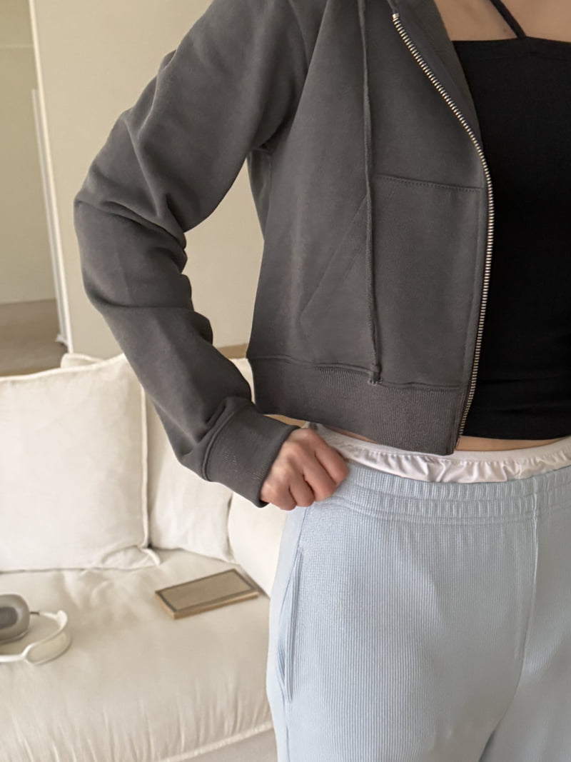 Roomk - Korean Women Fashion - #momslook - Pigment Hoodie Jumper - 2