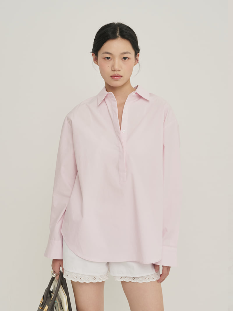 Roomk - Korean Women Fashion - #momslook - Half-Open Shirt