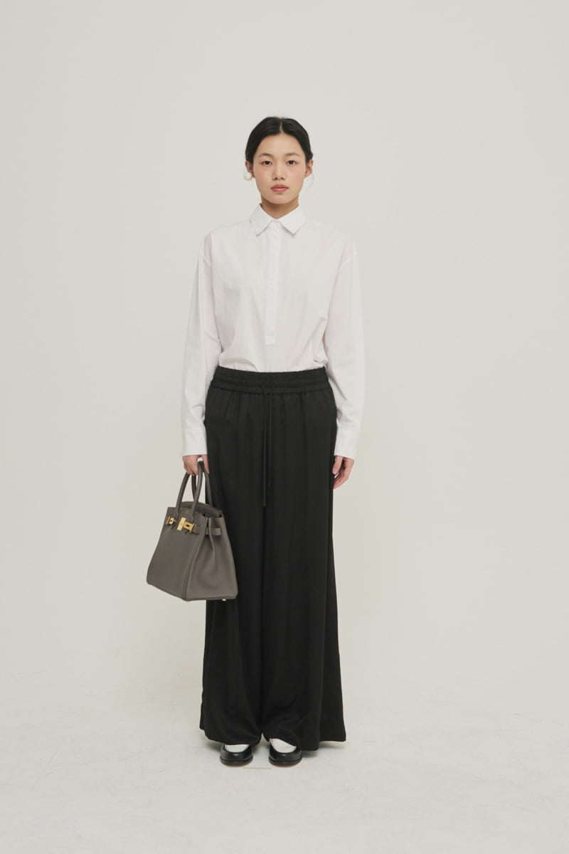 Roomk - Korean Women Fashion - #momslook - Half-Open Shirt - 11