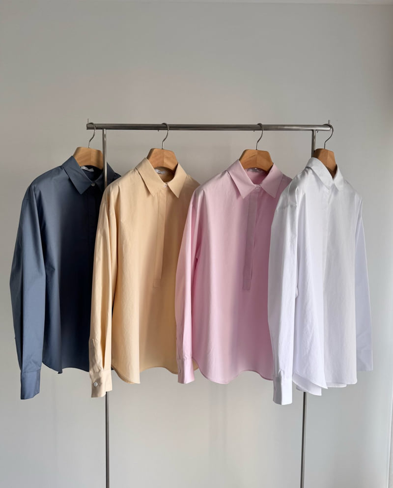 Roomk - Korean Women Fashion - #momslook - Half-Open Shirt - 12