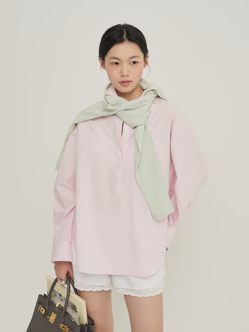 Roomk - Korean Women Fashion - #momslook - Half-Open Shirt - 3