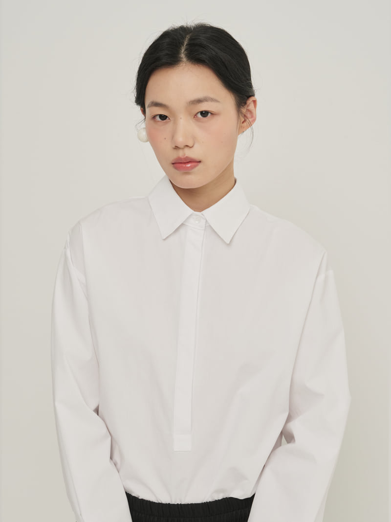 Roomk - Korean Women Fashion - #momslook - Half-Open Shirt - 7