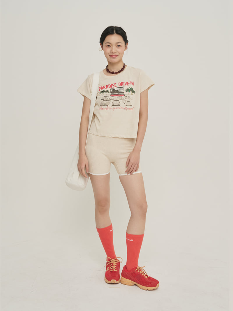 Roomk - Korean Women Fashion - #womensfashion - Printed Tee - 4