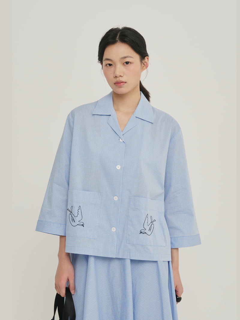 Roomk - Korean Women Fashion - #momslook - Embroidered Shirt
