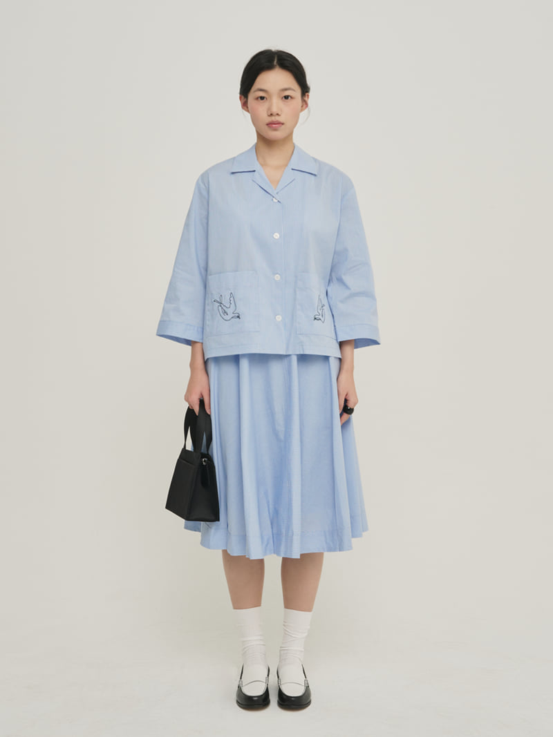 Roomk - Korean Women Fashion - #momslook - Embroidered Shirt - 7