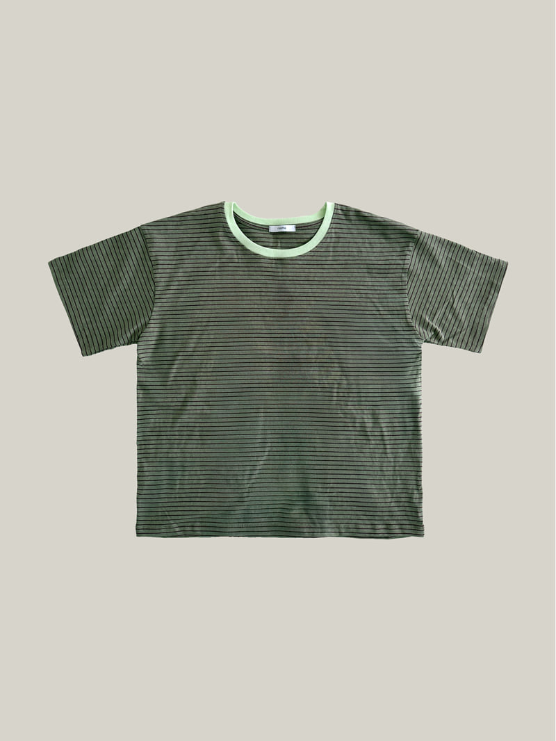 Roomk - Korean Women Fashion - #momslook - Pigment Stripe Tee - 7