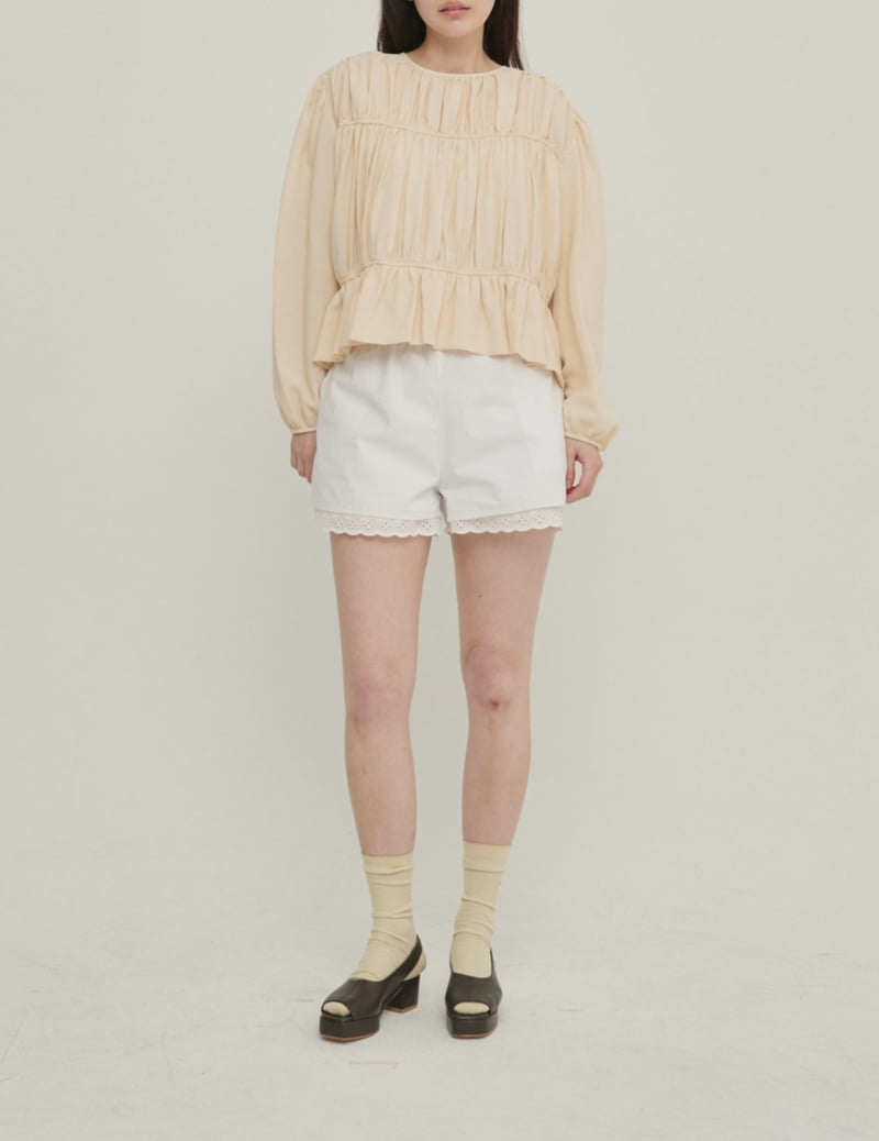 Roomk - Korean Women Fashion - #vintagekidsstyle - Shirring Blouse - 4