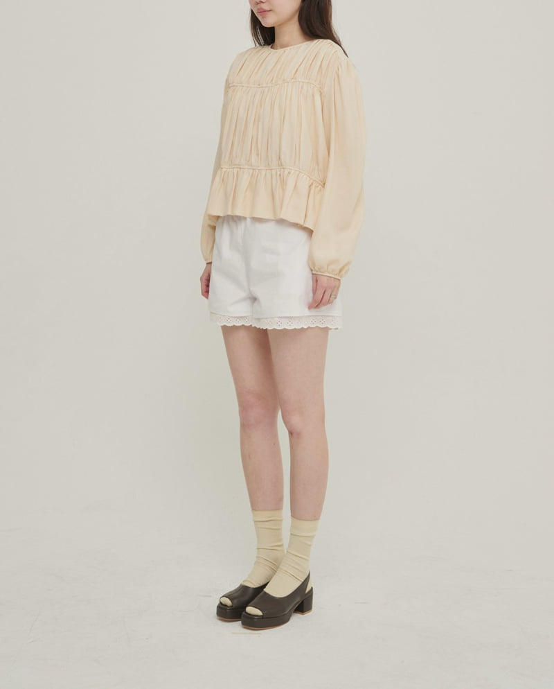 Roomk - Korean Women Fashion - #restrostyle - Shirring Blouse - 5