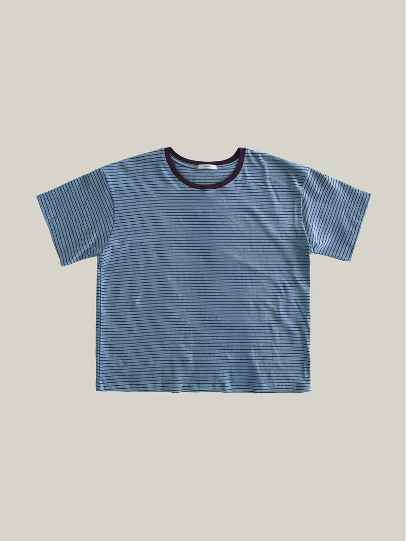 Roomk - Korean Women Fashion - #romanticstyle - Pigment Stripe Tee