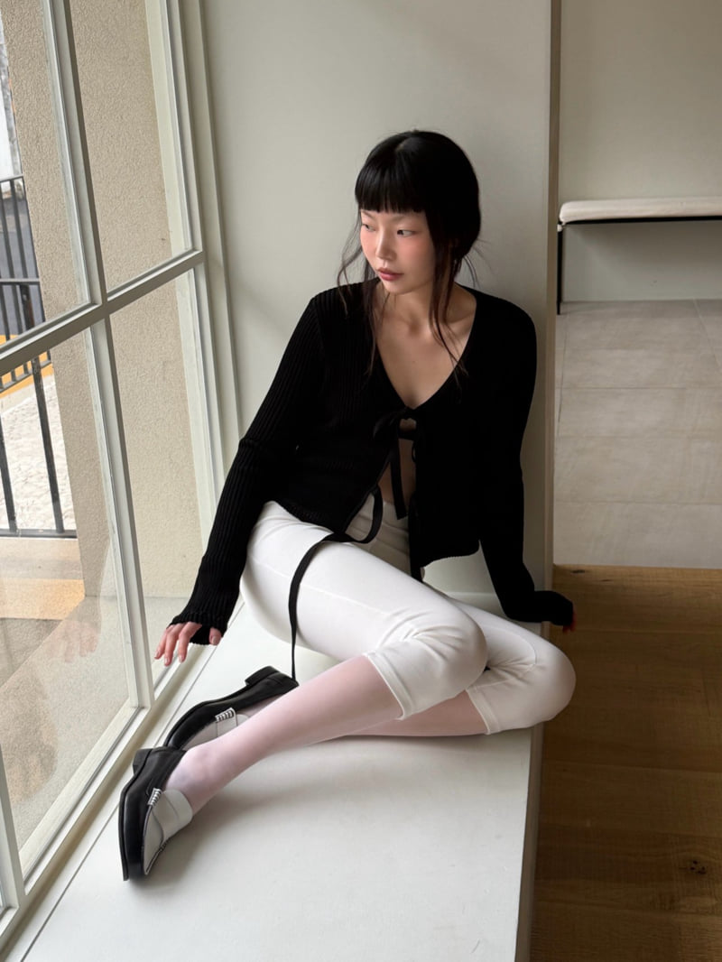 Roomk - Korean Women Fashion - #thelittlethings - Ribbed Tie Cardigan - 2