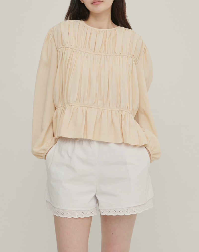 Roomk - Korean Women Fashion - #vintageinspired - Shirring Blouse - 2