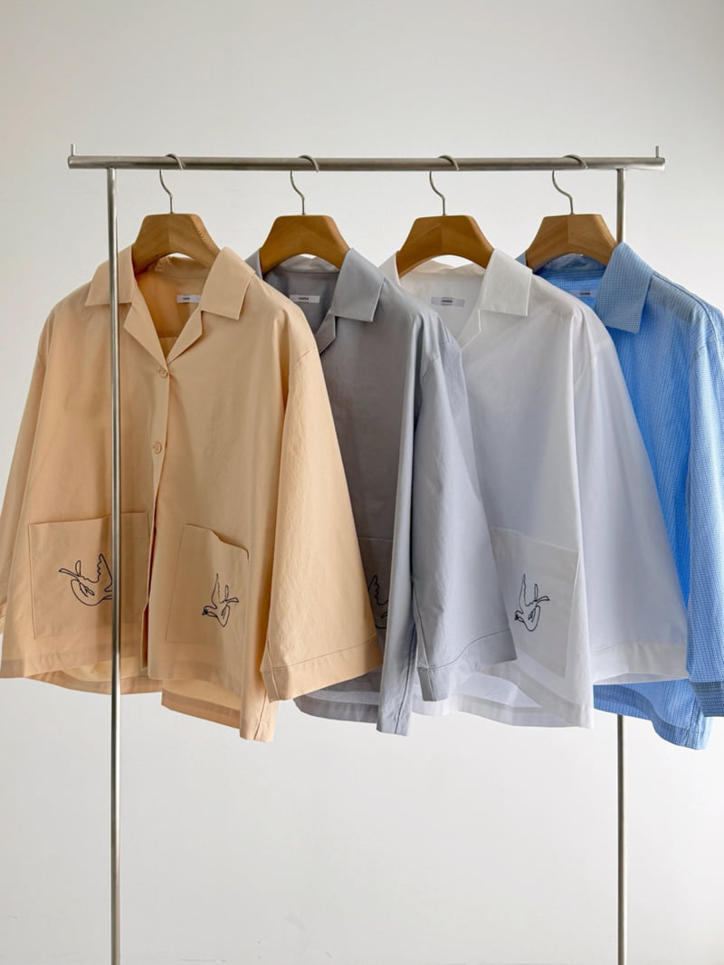 Roomk - Korean Women Fashion - #vintagekidsstyle - Embroidered Shirt - 10