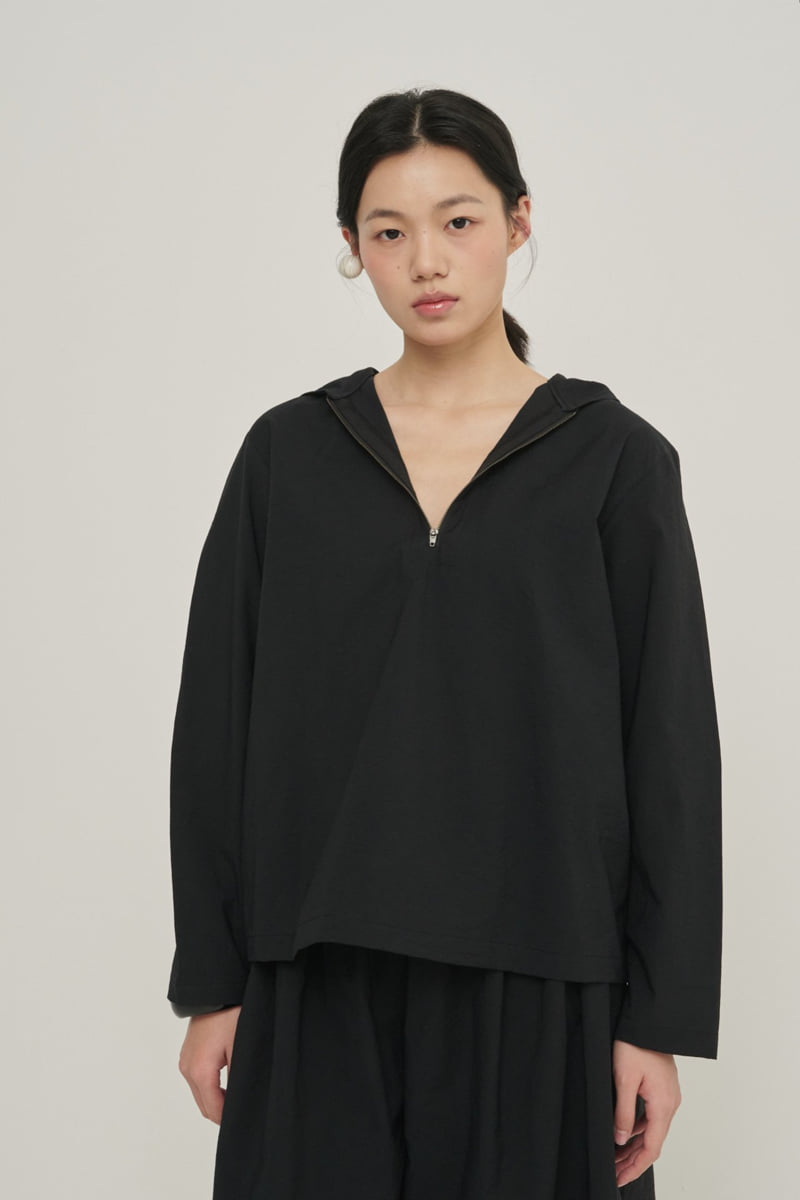 Roomk - Korean Women Fashion - #vintageinspired - Hooded Blouse - 4