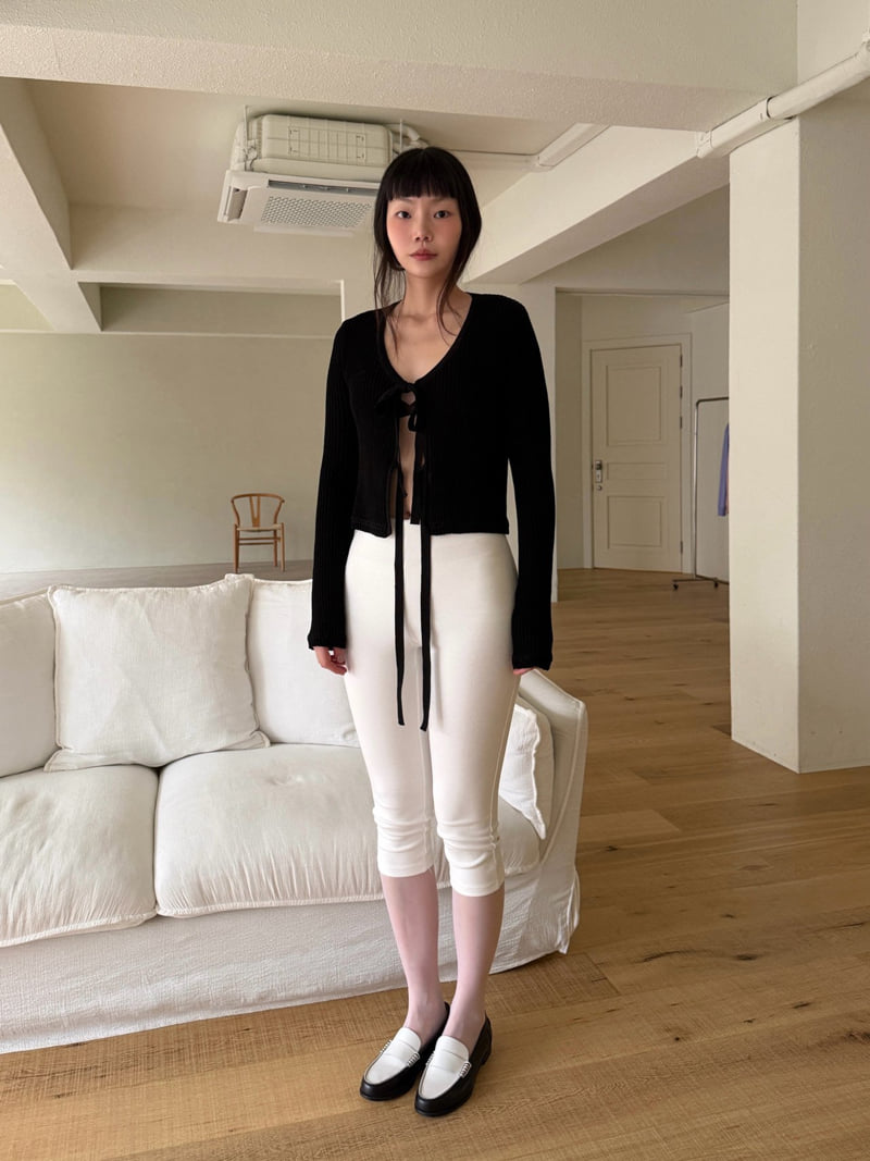 Roomk - Korean Women Fashion - #womensfashion - Ribbed Tie Cardigan - 6
