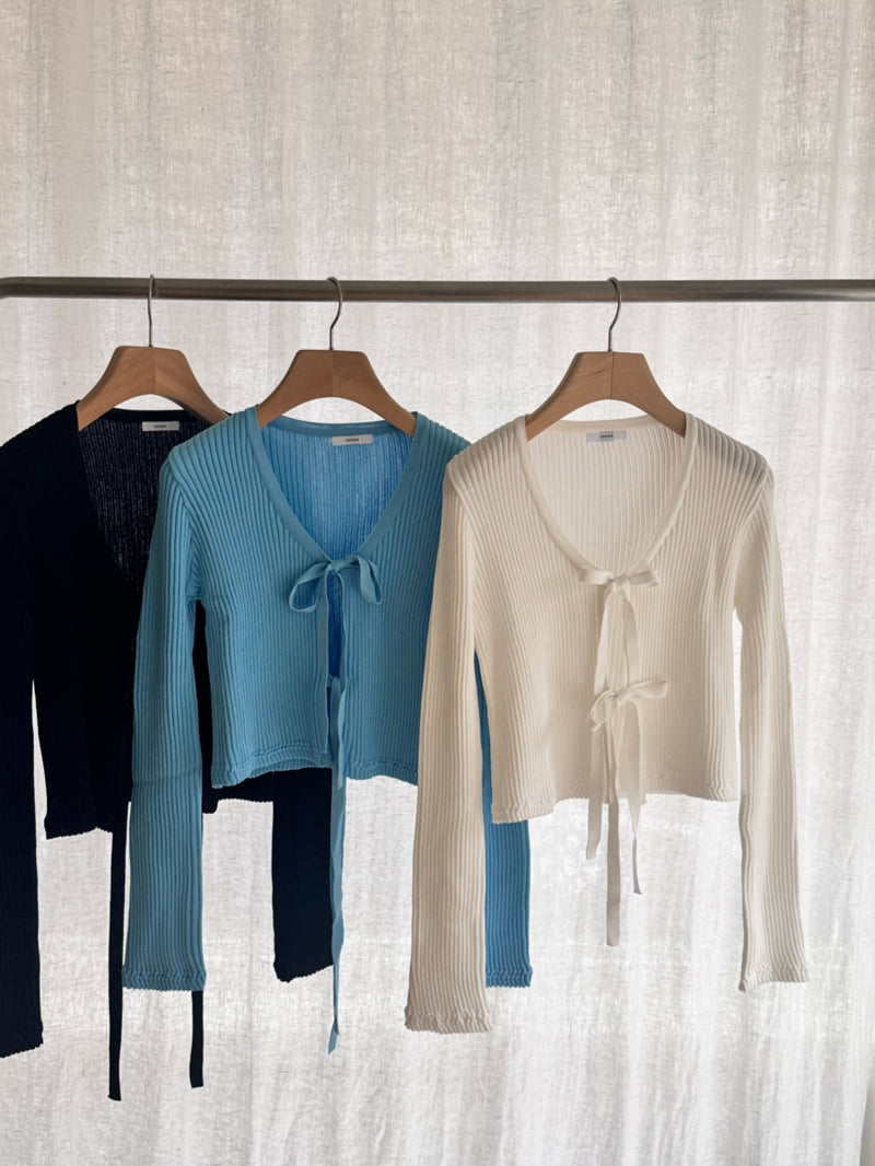 Roomk - Korean Women Fashion - #womensfashion - Ribbed Tie Cardigan - 8