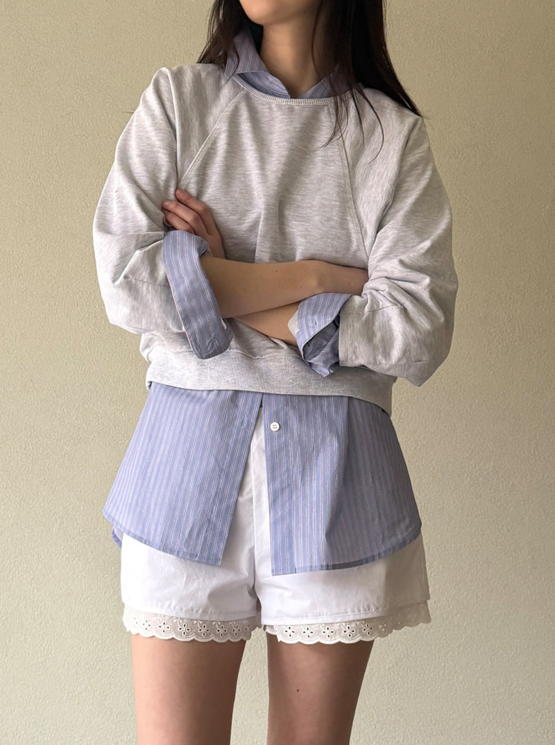 Roomk - Korean Women Fashion - #womensfashion - Boat Sweatshirt - 3