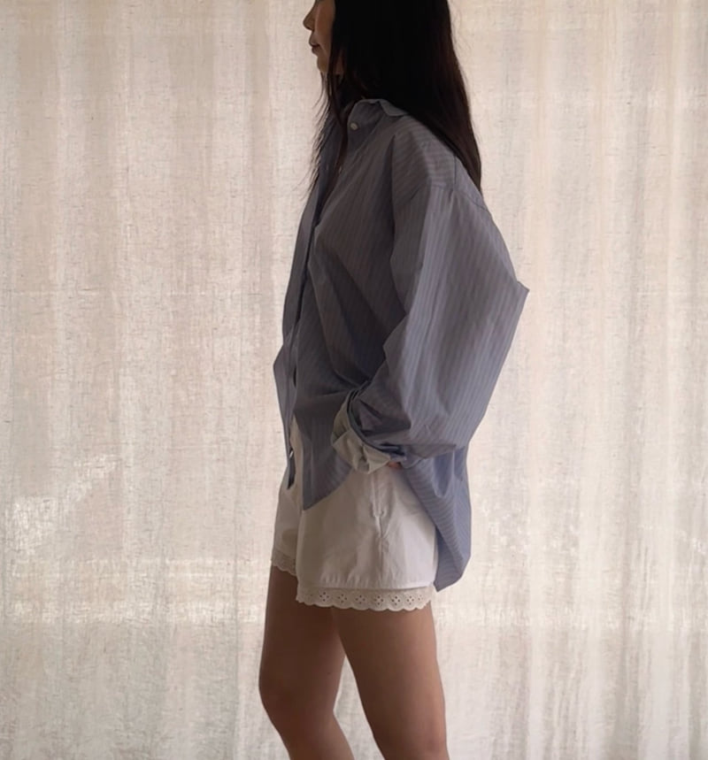 Roomk - Korean Women Fashion - #womensfashion - Air Cotton Shirt - 5