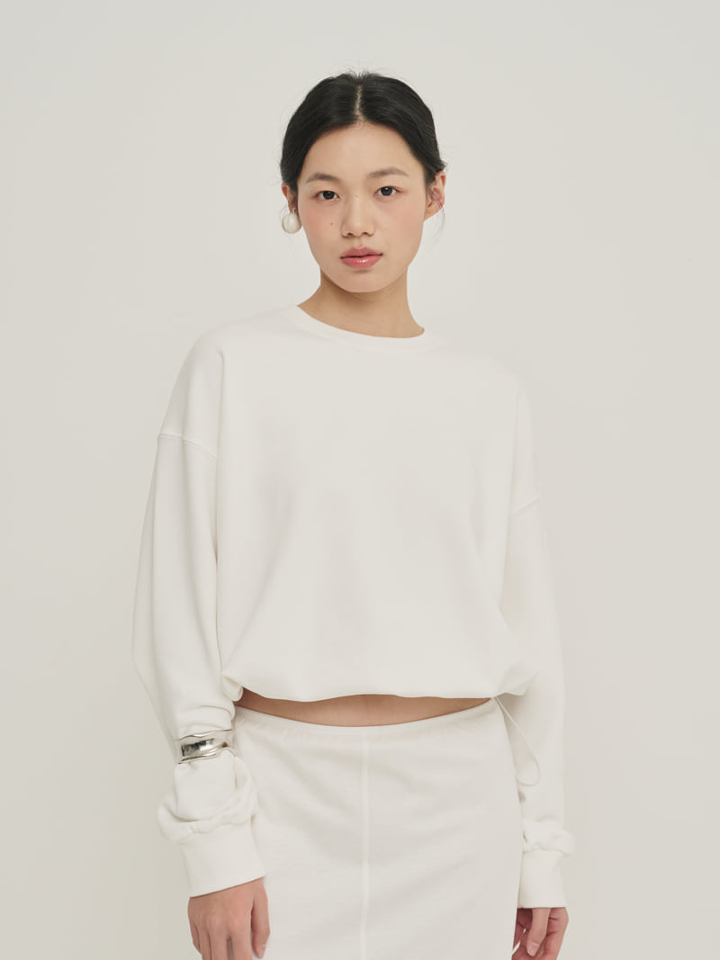 Roomk - Korean Women Fashion - #womensfashion - String Sweatshirt