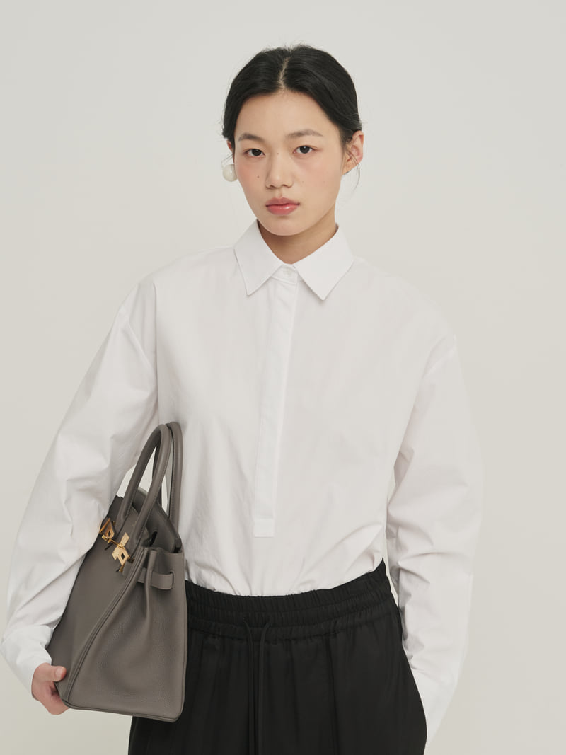 Roomk - Korean Women Fashion - #womensfashion - Half-Open Shirt - 6