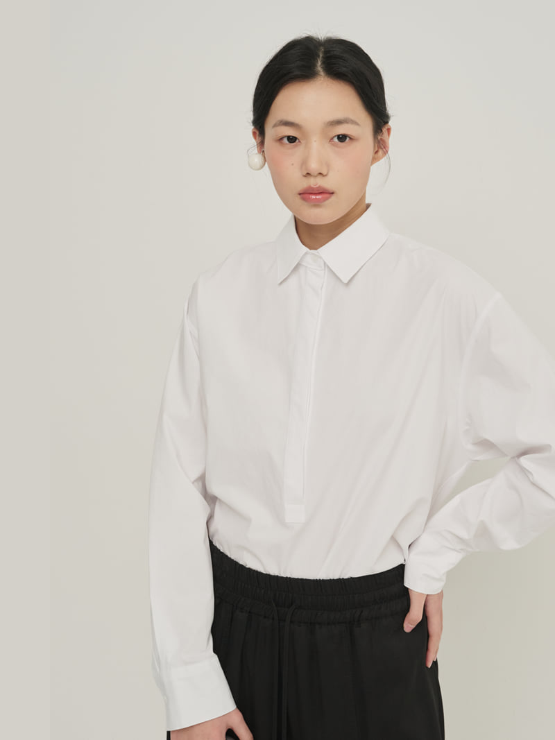 Roomk - Korean Women Fashion - #womensfashion - Half-Open Shirt - 8