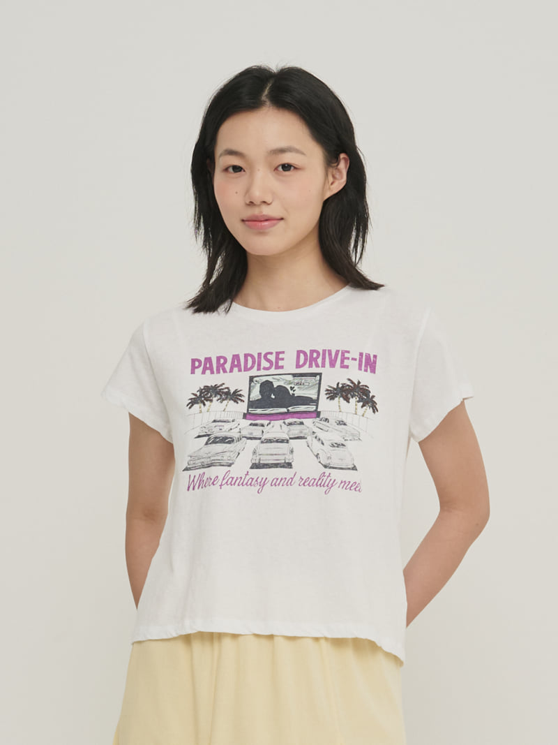 Roomk - Korean Women Fashion - #womensfashion - Printed Tee - 5