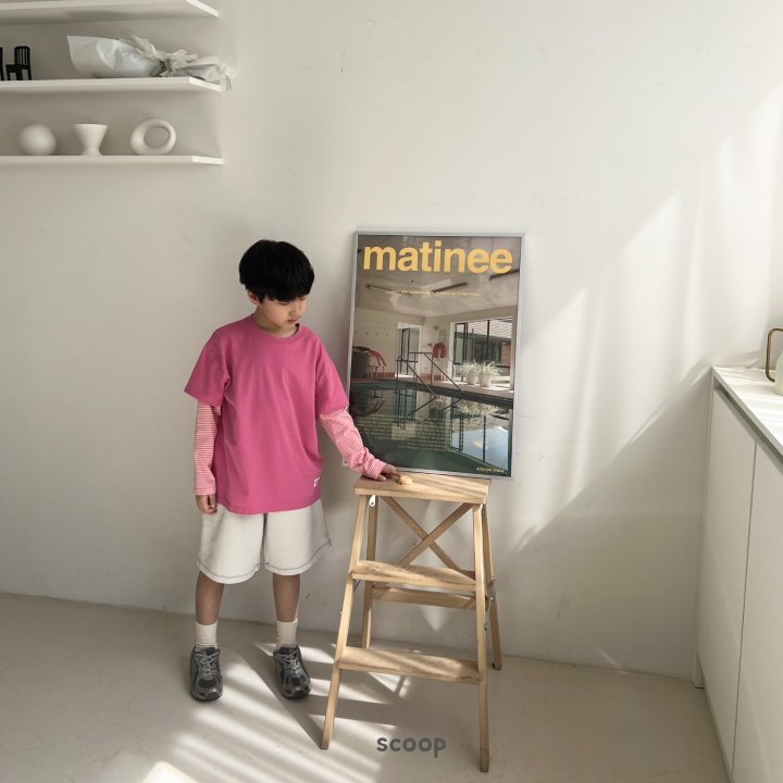 Scoop - Korean Children Fashion - #designkidswear - Tone Tone Layered Tee - 6