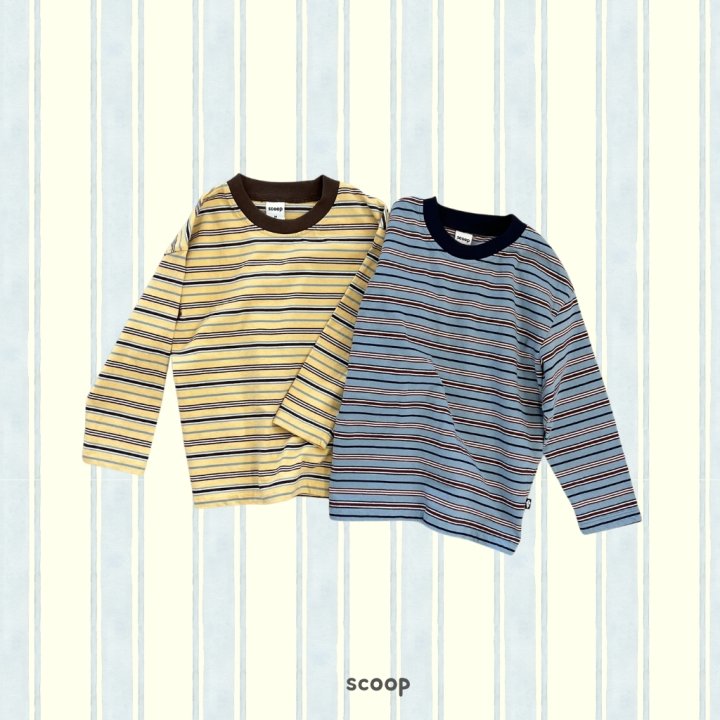 Scoop - Korean Children Fashion - #kidsshorts - All Day Striped Tee - 2