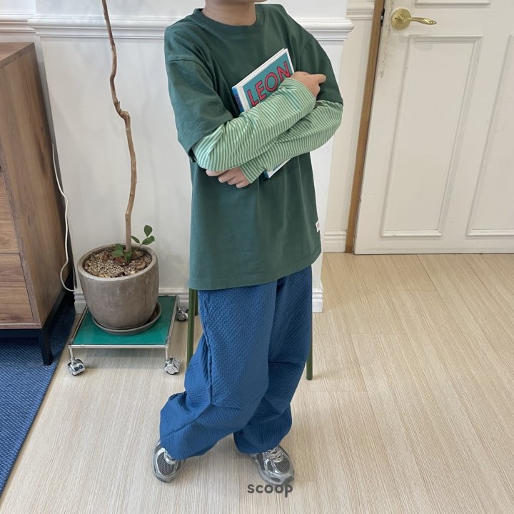 Scoop - Korean Children Fashion - #kidzfashiontrend - Tone Tone Layered Tee - 11