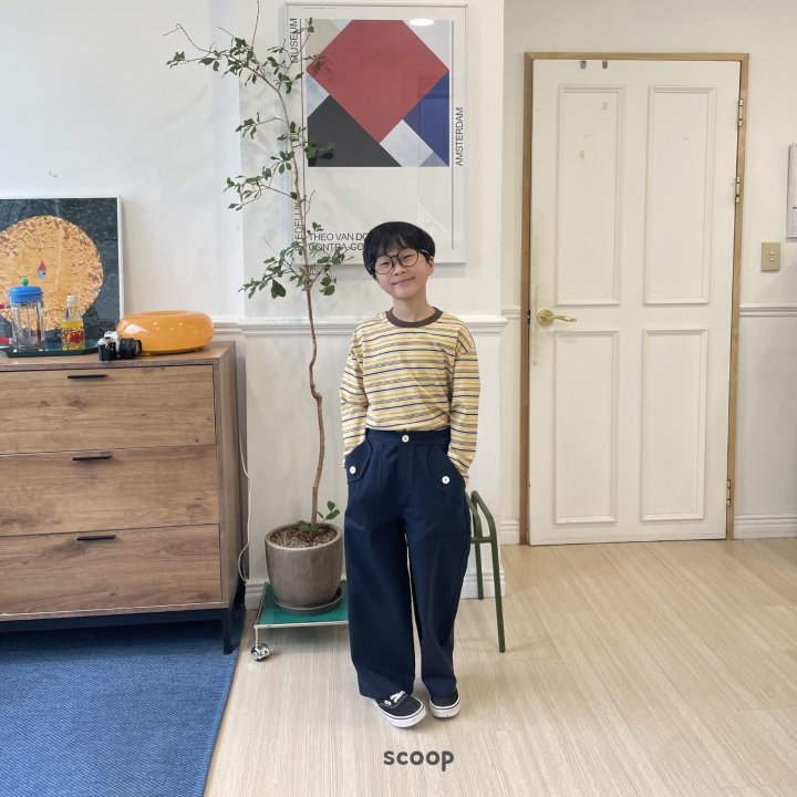 Scoop - Korean Children Fashion - #magicofchildhood - All Day Striped Tee - 7