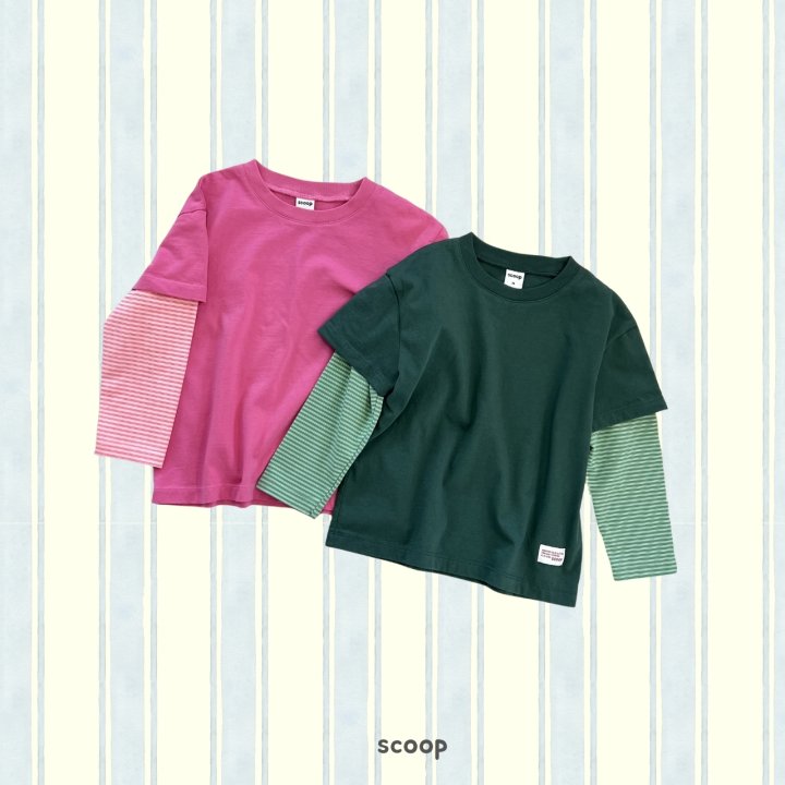 Scoop - Korean Children Fashion - #todddlerfashion - Tone Tone Layered Tee