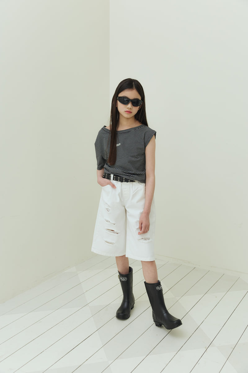 Sm2 - Korean Children Fashion - #Kfashion4kids - Vintage Bermuda Shorts (Ivory) - 6
