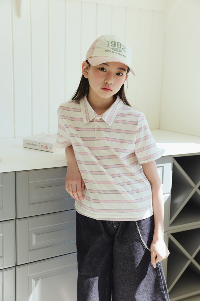Sm2 - Korean Children Fashion - #Kfashion4kids - Romance Collared Tee - 5