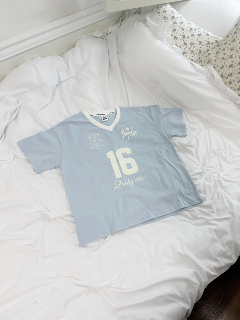 Sm2 - Korean Children Fashion - #childofig - V-Neck Bear Tee - 2