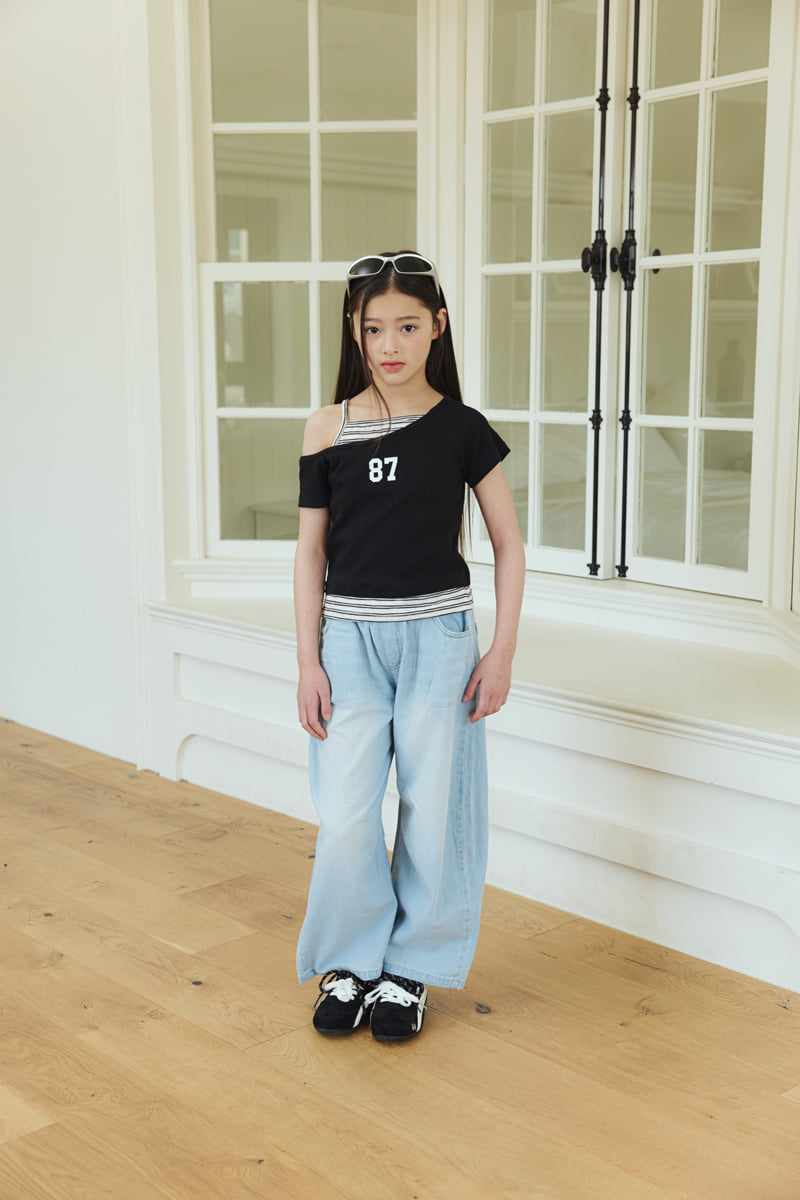 Sm2 - Korean Children Fashion - #childofig - Dart Balloon Denim Pants - 2