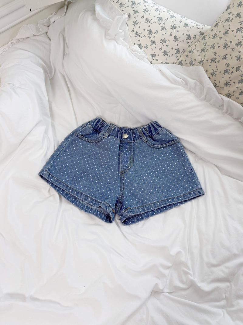 Sm2 - Korean Children Fashion - #childrensboutique - Printed Denim Shorts - 2
