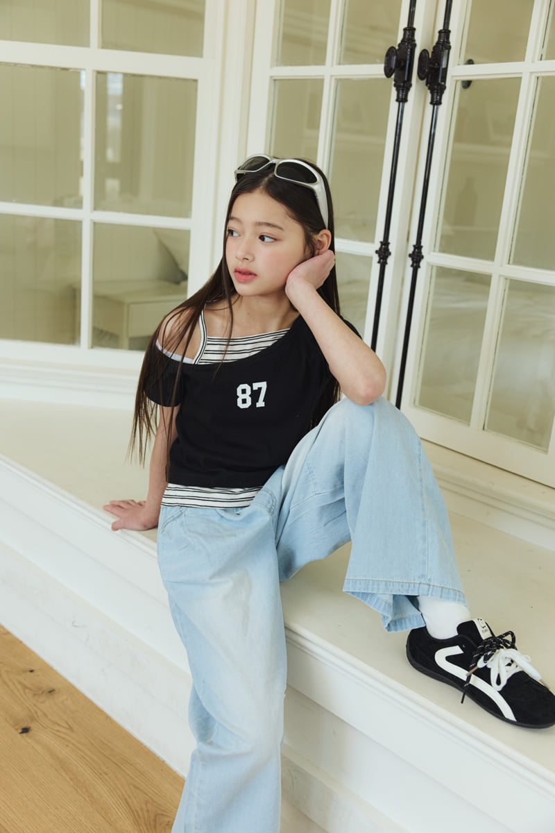 Sm2 - Korean Children Fashion - #childofig - Dart Balloon Denim Pants - 4