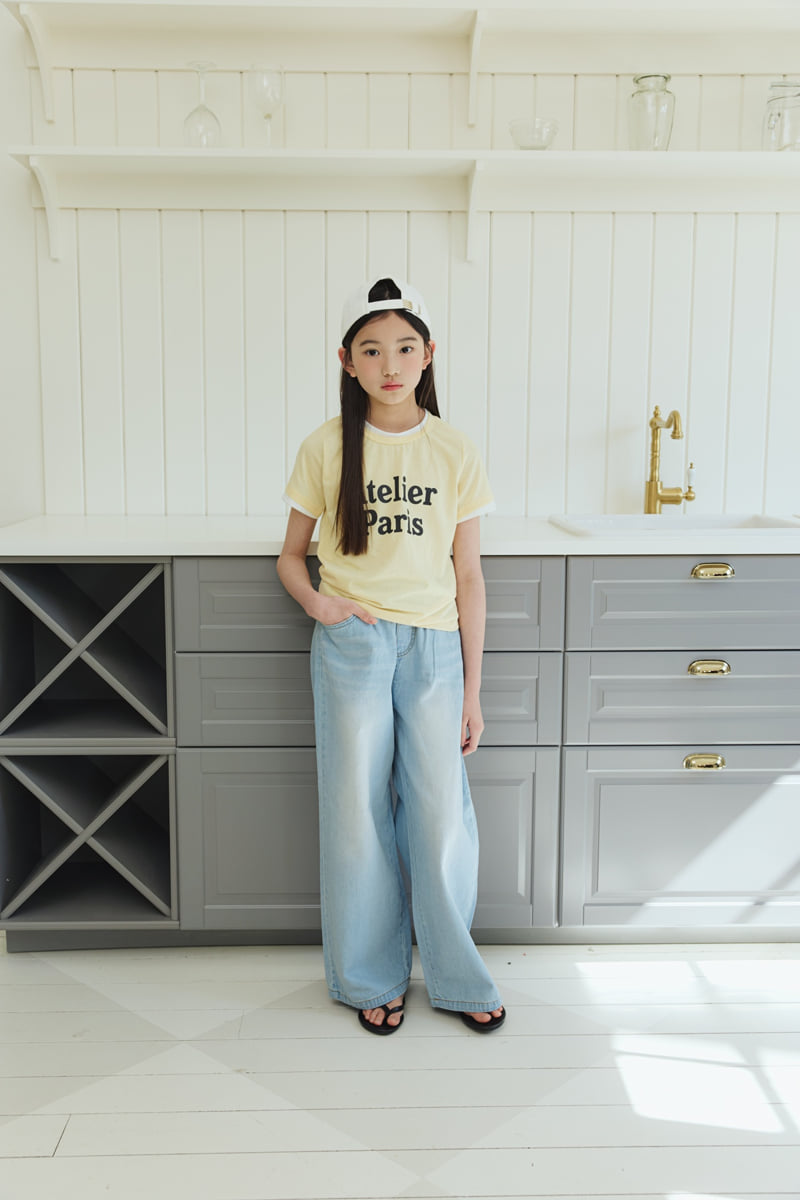 Sm2 - Korean Children Fashion - #designkidswear - Basic Wide Denim Pants - 5