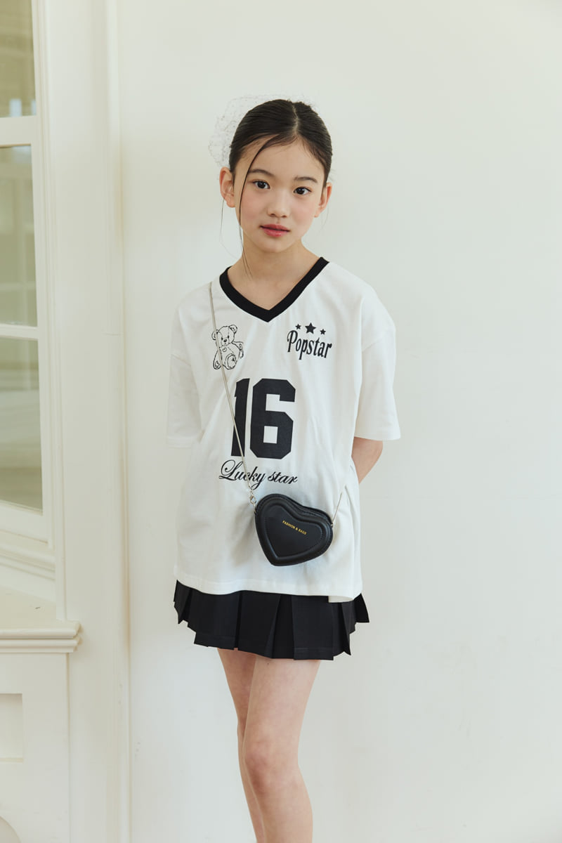 Sm2 - Korean Children Fashion - #childrensboutique - V-Neck Bear Tee - 4