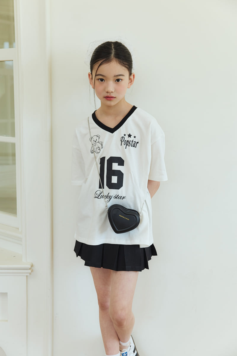 Sm2 - Korean Children Fashion - #discoveringself - V-Neck Bear Tee - 5