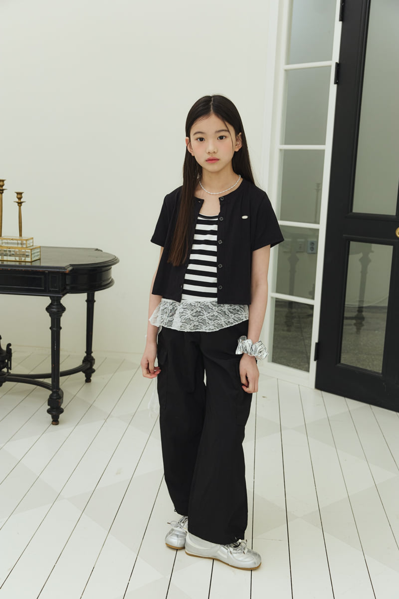 Sm2 - Korean Children Fashion - #kidsshorts - Lace Sleeveless Top - 9