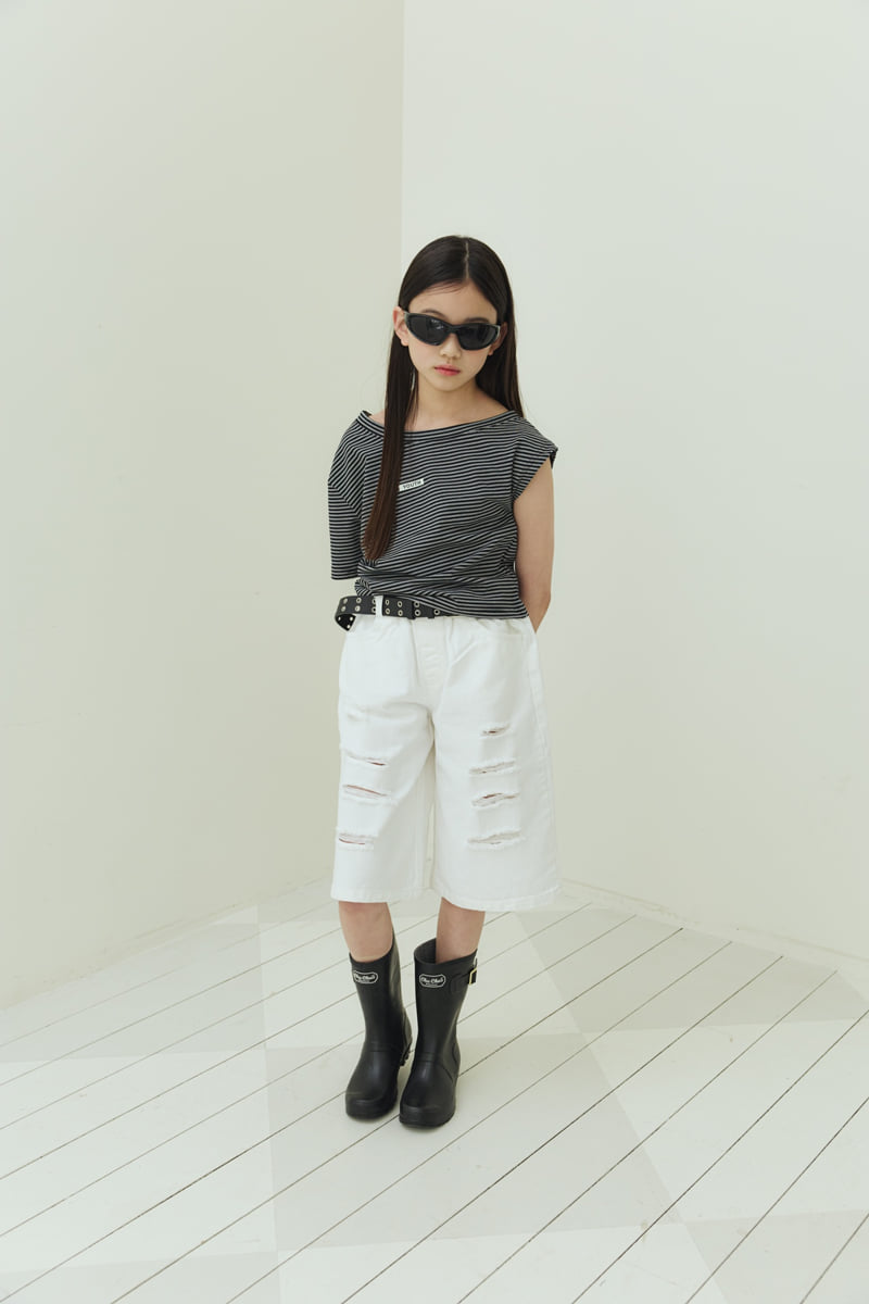 Sm2 - Korean Children Fashion - #kidsshorts - Vintage Bermuda Shorts (Ivory) - 3