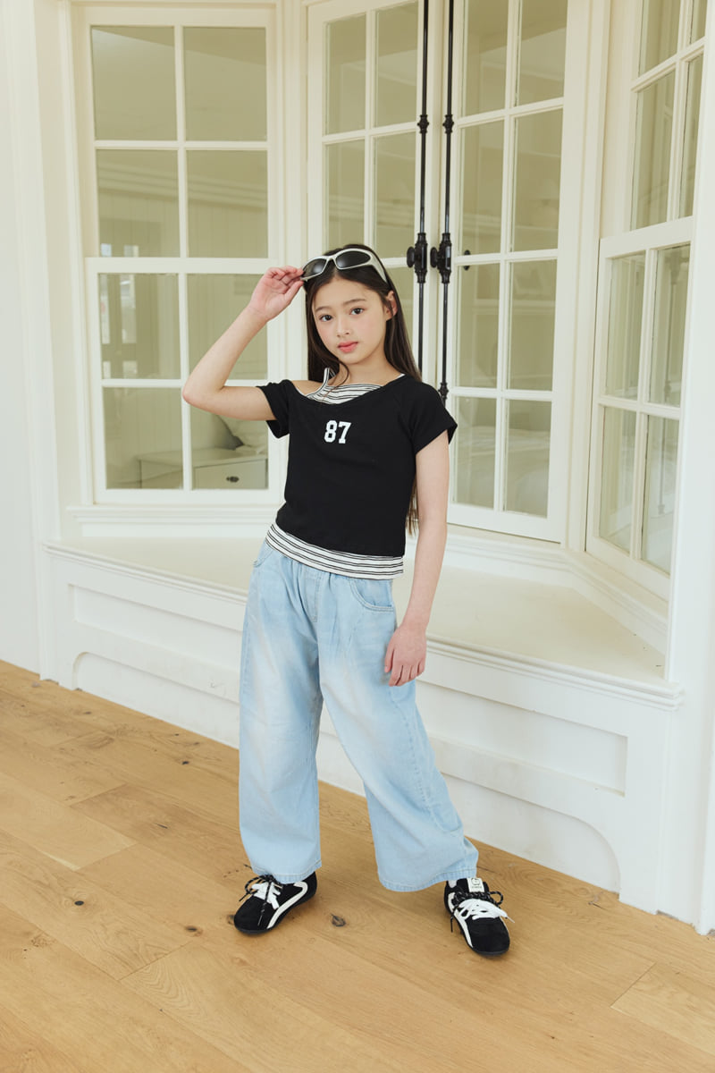 Sm2 - Korean Children Fashion - #kidsshorts - Dart Balloon Denim Pants - 8