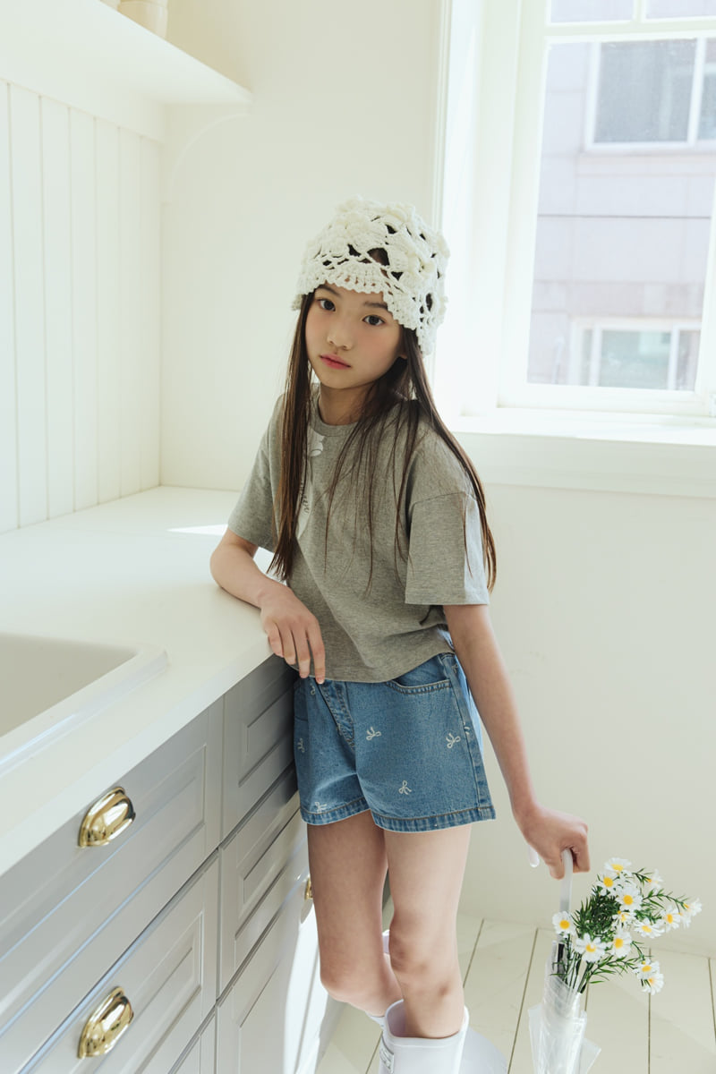 Sm2 - Korean Children Fashion - #kidsstore - Printed Denim Shorts - 7