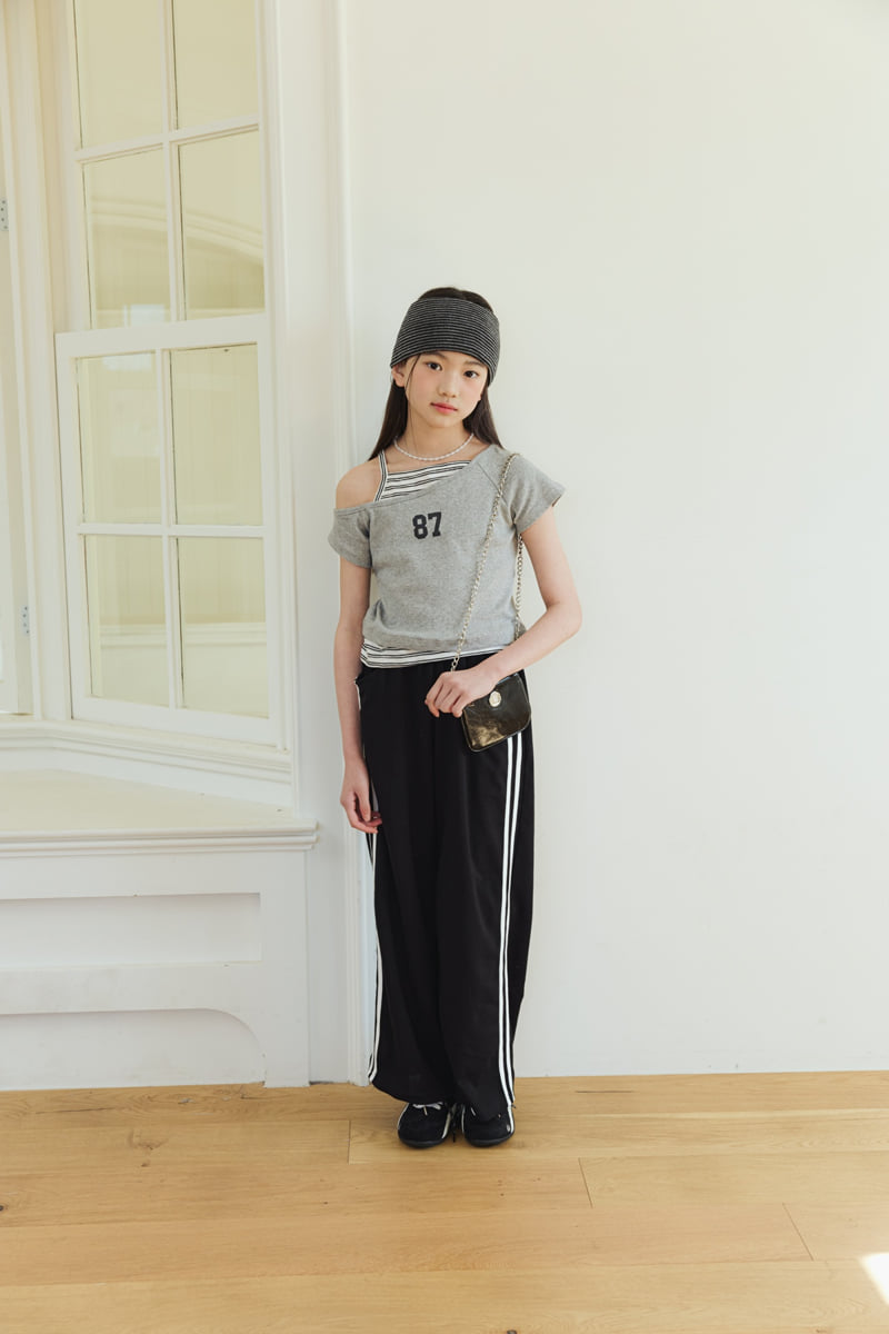 Sm2 - Korean Children Fashion - #kidsshorts - Cool Ponte Line Pants - 4