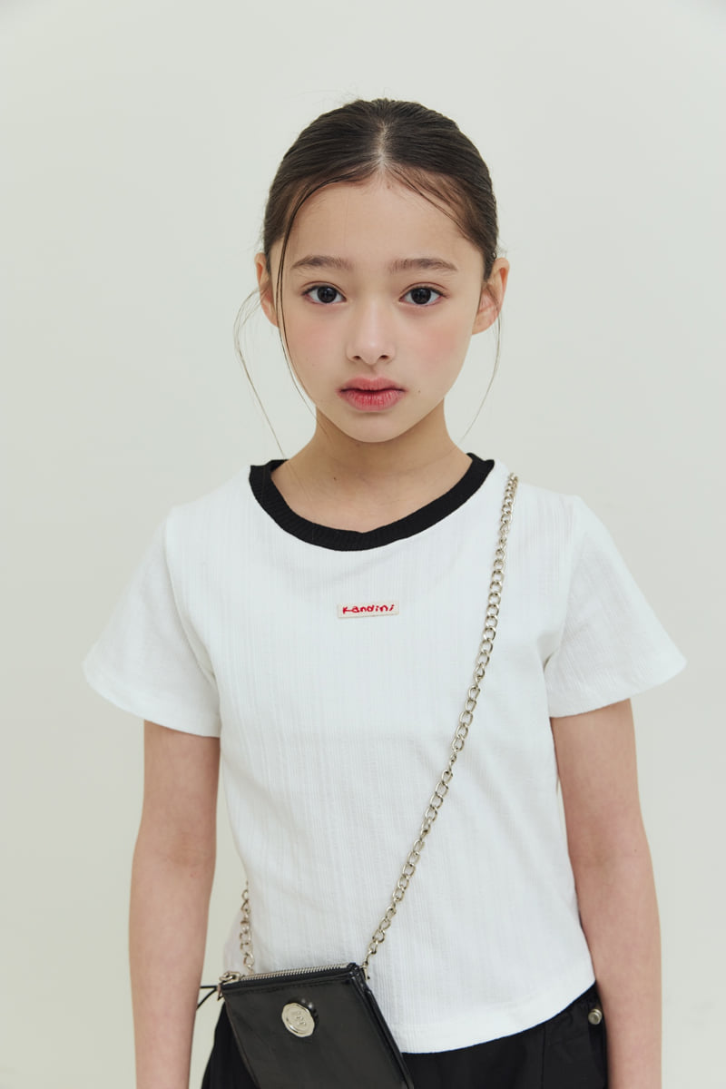 Sm2 - Korean Children Fashion - #kidsstore - Color Neck Ribbed Tee - 3