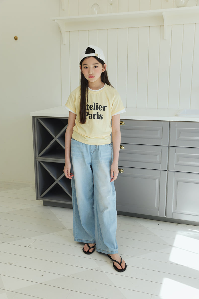 Sm2 - Korean Children Fashion - #kidzfashiontrend - Basic Wide Denim Pants - 10