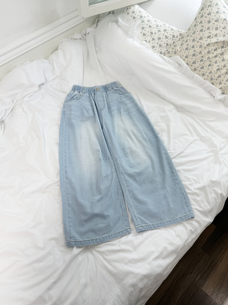 Sm2 - Korean Children Fashion - #kidzfashiontrend - Dart Balloon Denim Pants - 10