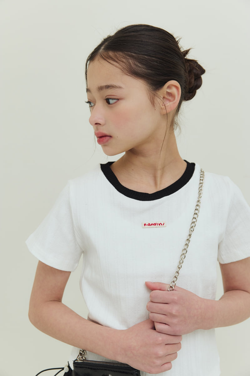 Sm2 - Korean Children Fashion - #kidsstore - Color Neck Ribbed Tee - 4